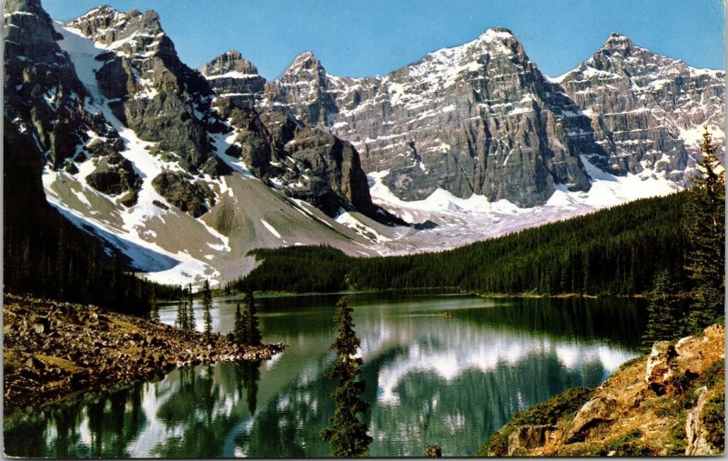 Moraine Lake Valley Ten Peaks Banff National Park Canadian Rockies Postcard PM 