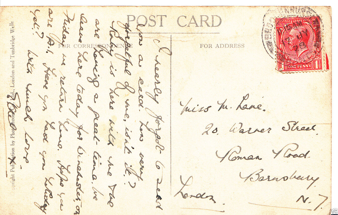 Genealogy Postcard - Family History - Lane - Barnsbury - London BX351 ...