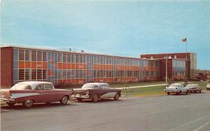High School Cars Tupelo Mississippi 1960s postcard