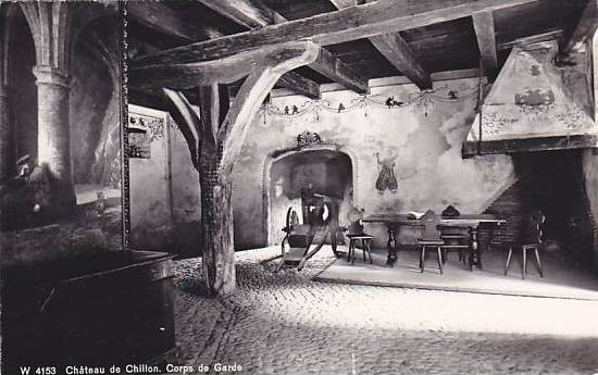 Rp Corps De Garde Chateau De Chillon Switzerland 19 1940s Hippostcard