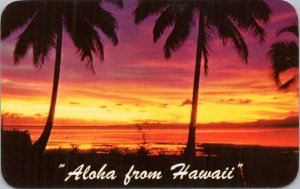 Postcard Hawaii - Aloha from Hawaii - Tropical Sunset