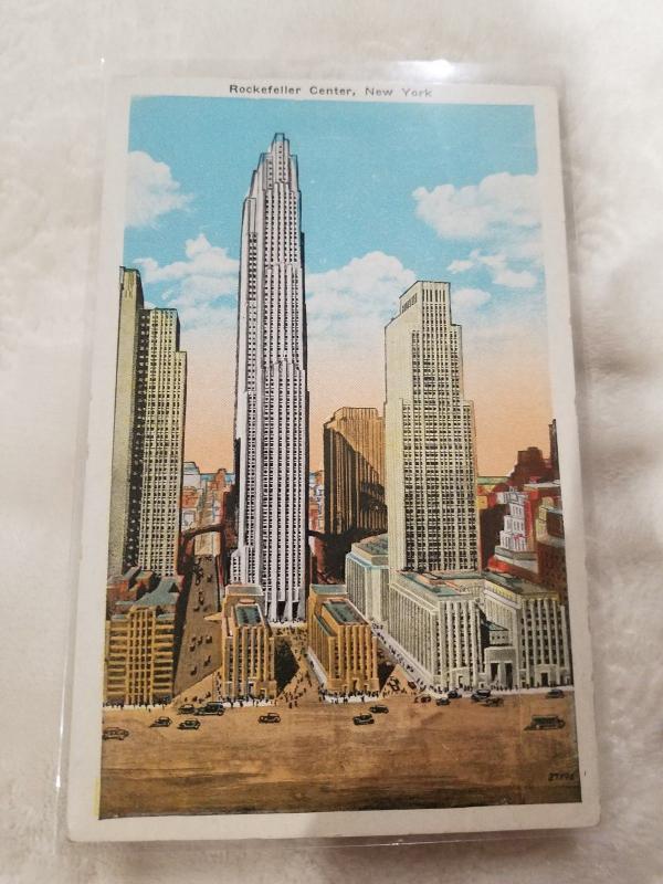 Antique Postcard, Rockefeller Center, New York