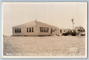 c1950's Wallis Sands Restaurant And Parking Area Rye NH RPPC Photo Postcard