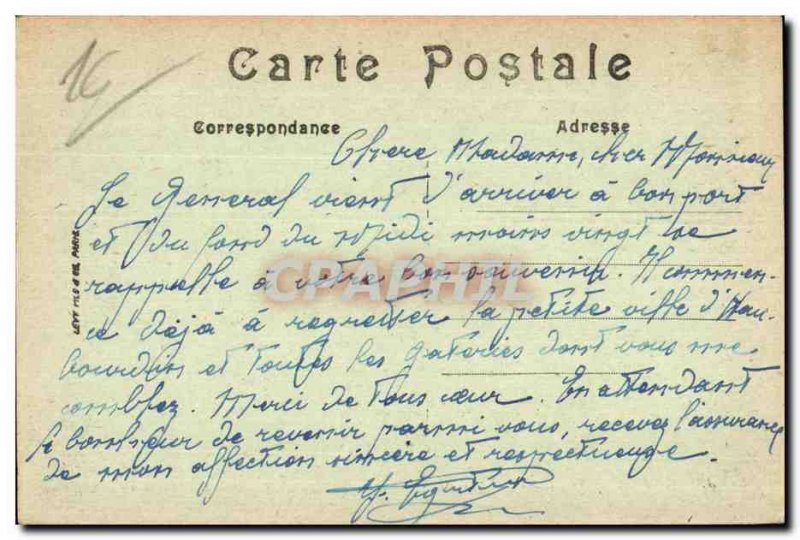 Old Postcard Angouleme To Carnot Monument