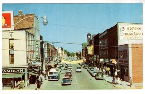 Main Street, Barrie, Ontario, Bus, Sterling Trust and Tamblyn Drugs Signs