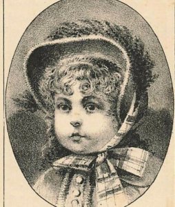 1880s Cute Girl Henkels Baking Powder Johnson Gardner Massachusetts P18 