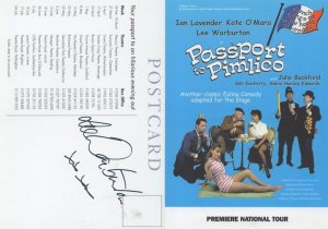 Lee Warburton From Casualty Hand Signed Theatre Premiere Photo