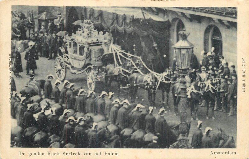 Royalty & political event royal parade coach Amsterdam Koets Vertrek cavalry