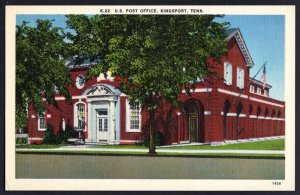 Tennessee KINGSPORT U.S. Post Office Pub Asheville Post Card Co. - Linen
