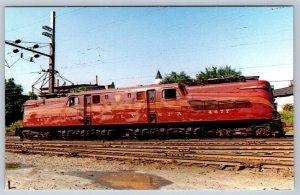 Pennsylvania 4877 Big Red GG1-Class Electric Locomotive, South Amboy NJ Postcard