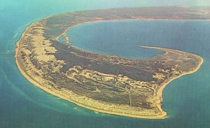 Vintage Postcard Unusual Aerial View Of Cape Cod Massachusetts MA Colourpicture