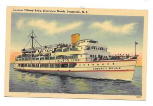 Steamer Liberty Belle, Pennsville, New Jersey Vintage Postcard N5346