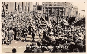 J66/ Louisville Kentucky RPPC Postcard c1929 American Legion Parade  128