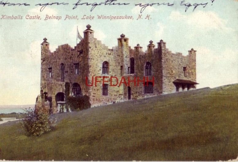 pre-1907 KIMBALLS CASTLE, BELNAP POINT, LAKE WINNIPESAUKEE, NH