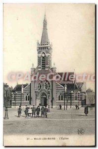 Old Postcard Malo Les Bains Church