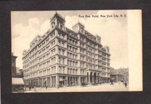 NY Park Ave Avenue Hotel New York City NYC Postcard 1909 Rotograph