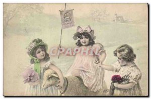 Old Postcard Fantasy Illustrator Child Lamb
