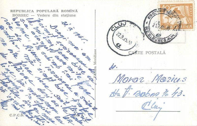 Romania Carte Postala vedere din din statiunea Borsec