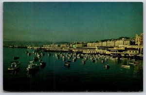 View From Harbor Algiers Algeria 1971 Chrome Postcard K6