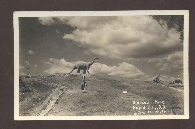 RPPC RAPID CITY SOUTH DAKOTA SD DINOSAUR PASS VINTAGE REAL PHOTO POSTCARD