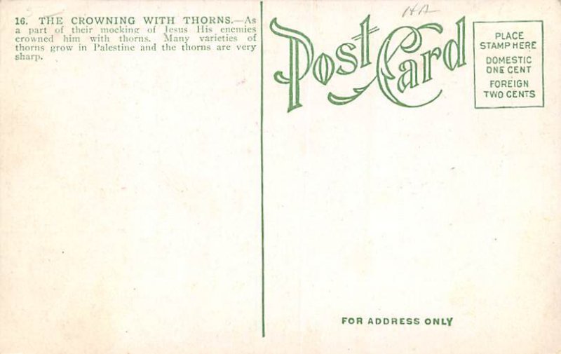 The Crowning with Thorns Religion Unused 