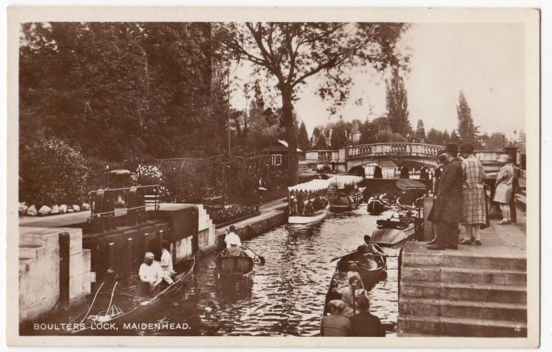 Berkshire; Maidenhead, Boulters Lock RP PPC, Unposted, Note Speedboat