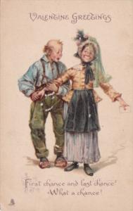 Valentine's Day Greetings With Old Couple 1907 Tucks