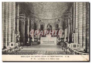 Postcard Old Paris Basilique du Sacre Coeur in Montmartre Choir and the Altar