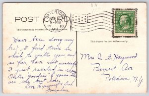 1910's Poem About Love Don't Mope Around And Worry Don't Think Posted Postcard