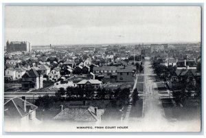 Winnipeg Manitoba Canada Postcard Winnipeg from Court House c1905 Antique