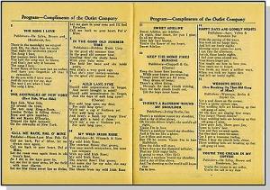 Vintage WJAR-Outlet Company Song Program, Providence, Rho...