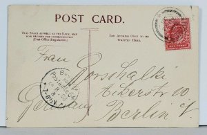 Dover Castle & Pleasure Grounds 1908 to Berlin Germany Postcard K17