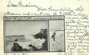 Black Wills Cliff Swampscott by the Sea Massachusetts Private Mailing 11972