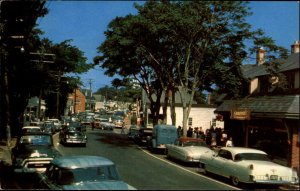 Chatham Cape Cod Massachusetts MA Classic 1950s Cars Street Scene PC