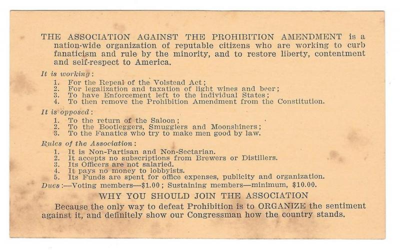 Allentown PA Association Against Prohibition Subscription 