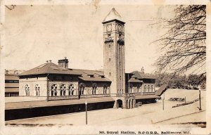 Baltimore Maryland Mt Royal Station Real Photo Vintage Postcard AA30072