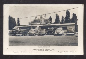 RPPC HAMILTON BEACH ONTARIO CANADA PLAZA RESTAURANT OLD CARS REAL PHOTO POSTCARD