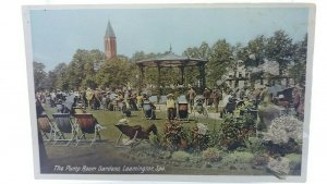 Antique Postcard  People Relaxingvat the Pump Room Gardens Leamington Spa C1910