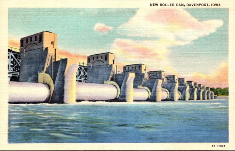 Iowa Davenport New Roller Dam Curteich
