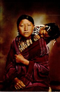 Montana Miles City Young Cheyenne Indian Mother and Child Portrait 1980