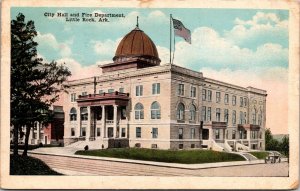 Postcard City Hall and Fire Department in Little Rock, Arkansas~2870