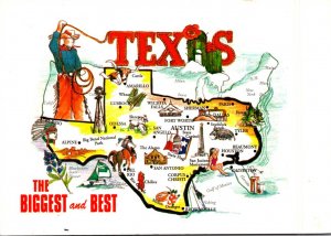 Texas Map Of The Biggest and Best