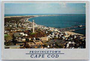 Postcard - An aerial panoramic view of Provincetown, Massachusetts