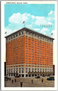 1934 Baker Hotel Dallas Texas TX High Rise-Building Street View Posted Postcard