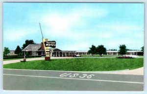 BELLEVILLE, Kansas KS ~ Roadside NEW PLAZA MOTEL c1950s Republic County Postcard