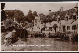 Wiltshire Postcard - The Stream & Bridge, Castle Combe   A8842 