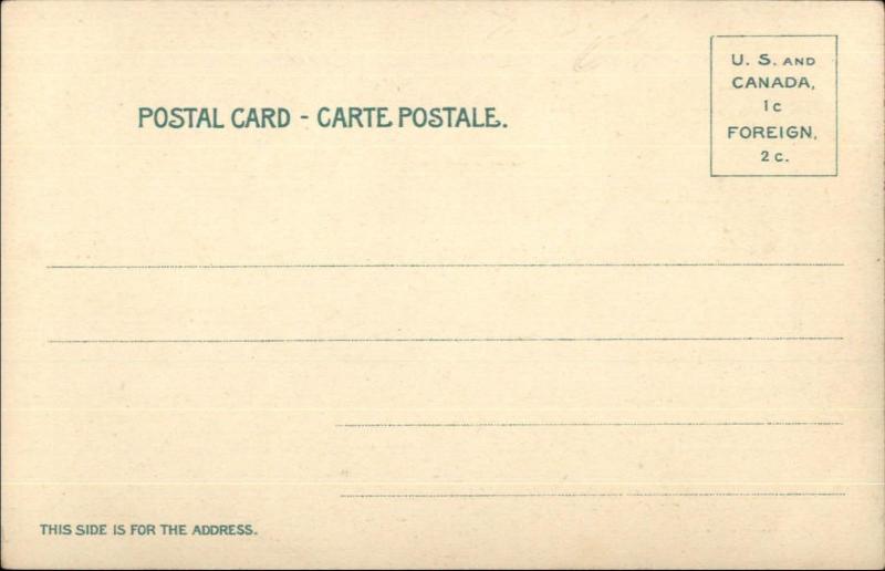 Springfield IL EARLY c1900 Postal Card State Capitol EXC COND