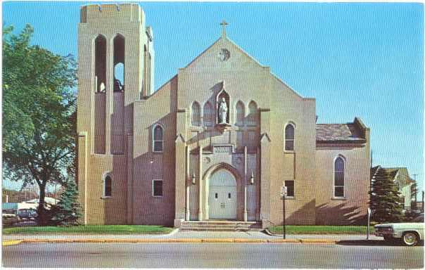 Church of St. Brigid, Gordon St at Ellsworth, Midland, Michigan, MI, Chrome