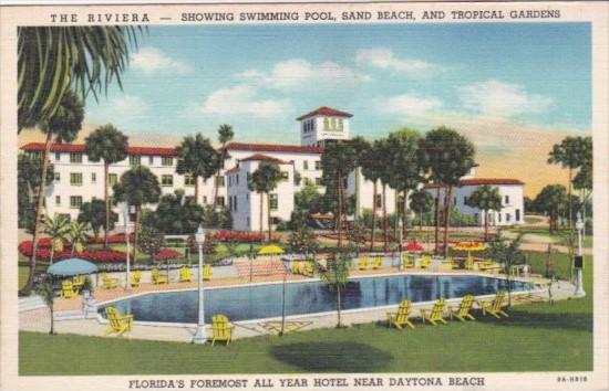 Florida Daytona The Riviera With Swimming Pool Curteich