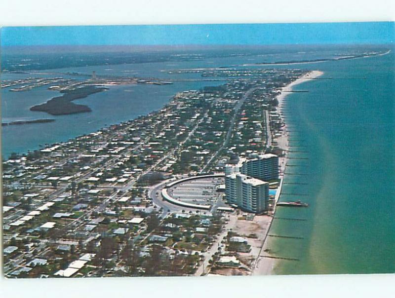 Unused Pre-1980 AERIAL VIEW OF TOWN Clearwater Florida FL n2799